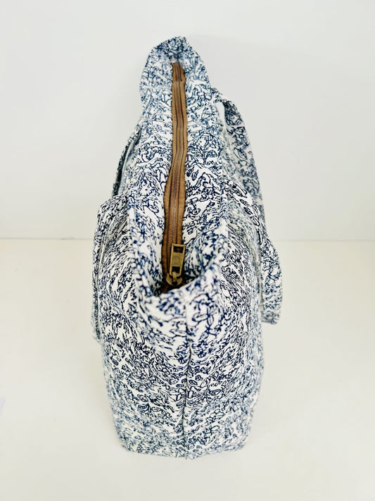 Bolsa Tote Bag Grande Pattern Azul