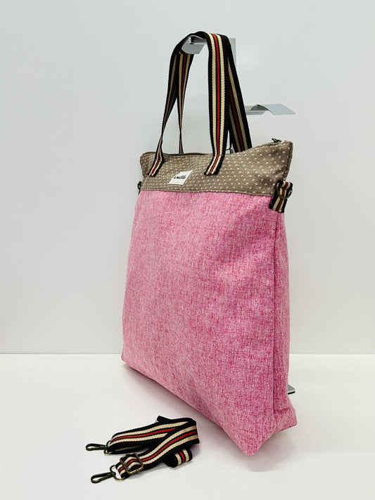 Bolsa de Viaje Grande Unicolor Rosa