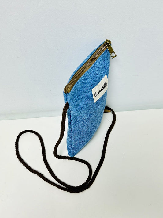 Bolso Cuelga Móvil Unicolor Azul