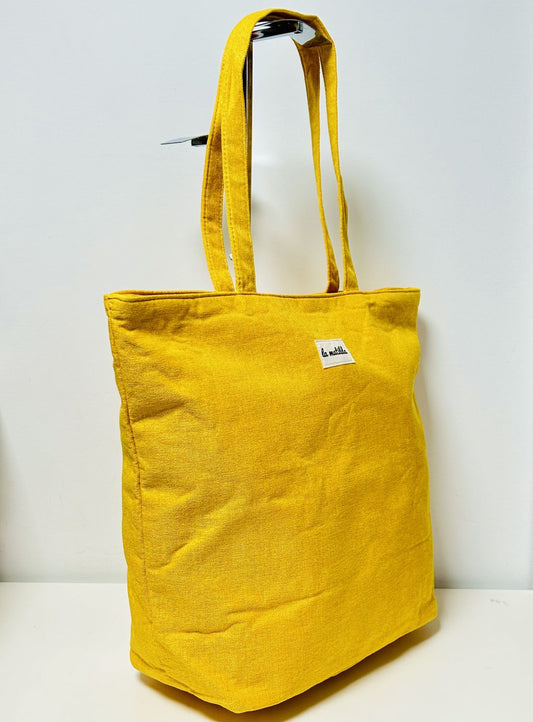 Bolsa Tote Bag Grande Unicolor Amarillo