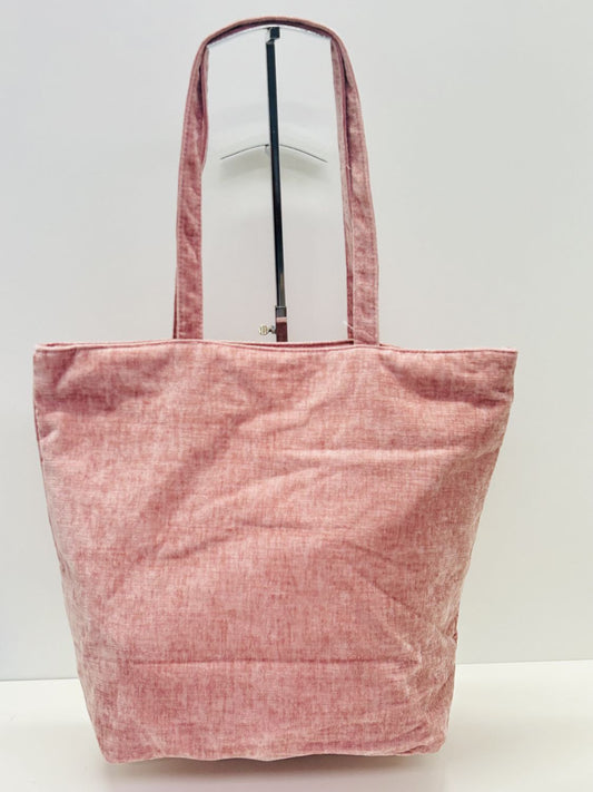 Bolsa Tote Bag Grande Terciopelo Rosa