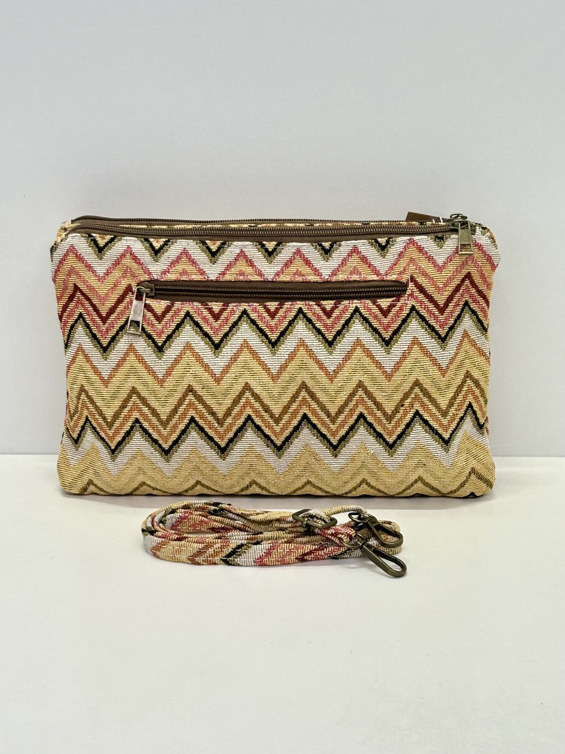 Bandolera Doble Zigzag Amarillo