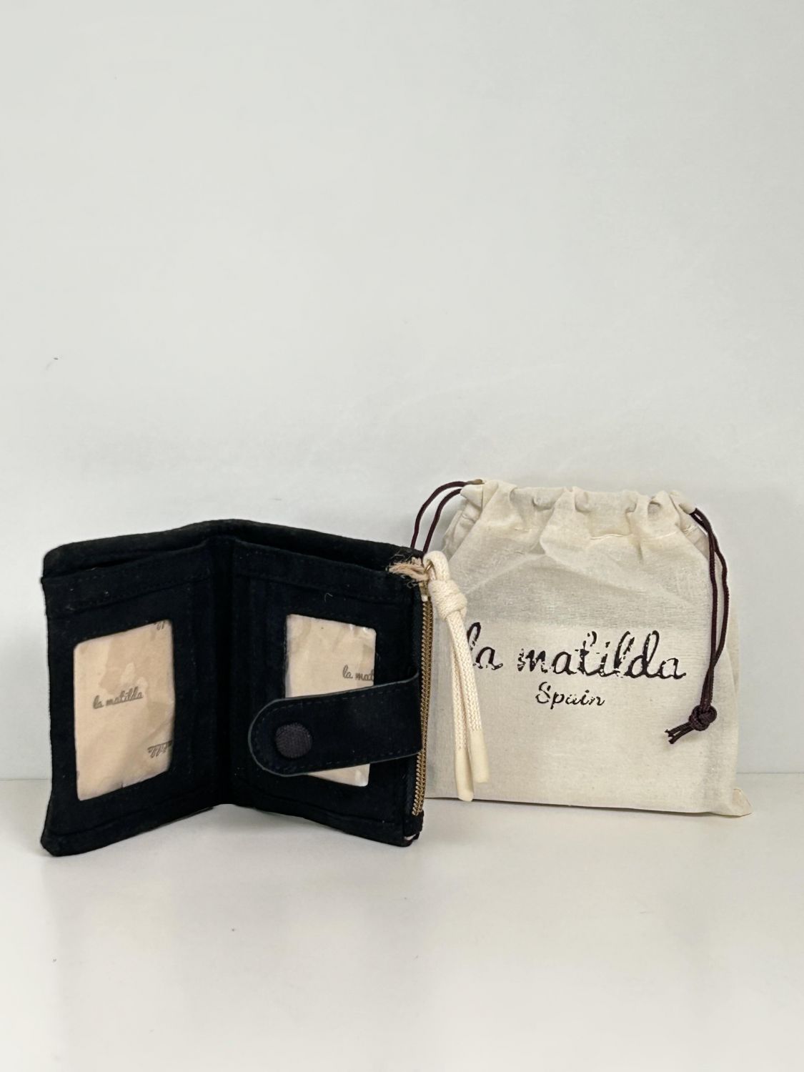 Cartera Pequeña Unicolor Negra
