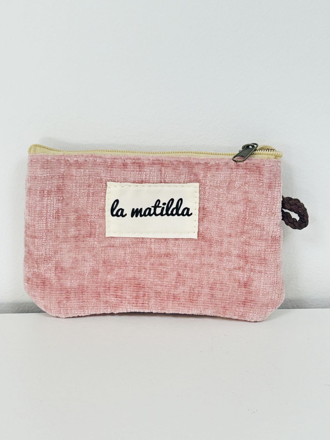 Monedero Terciopelo Rosa
