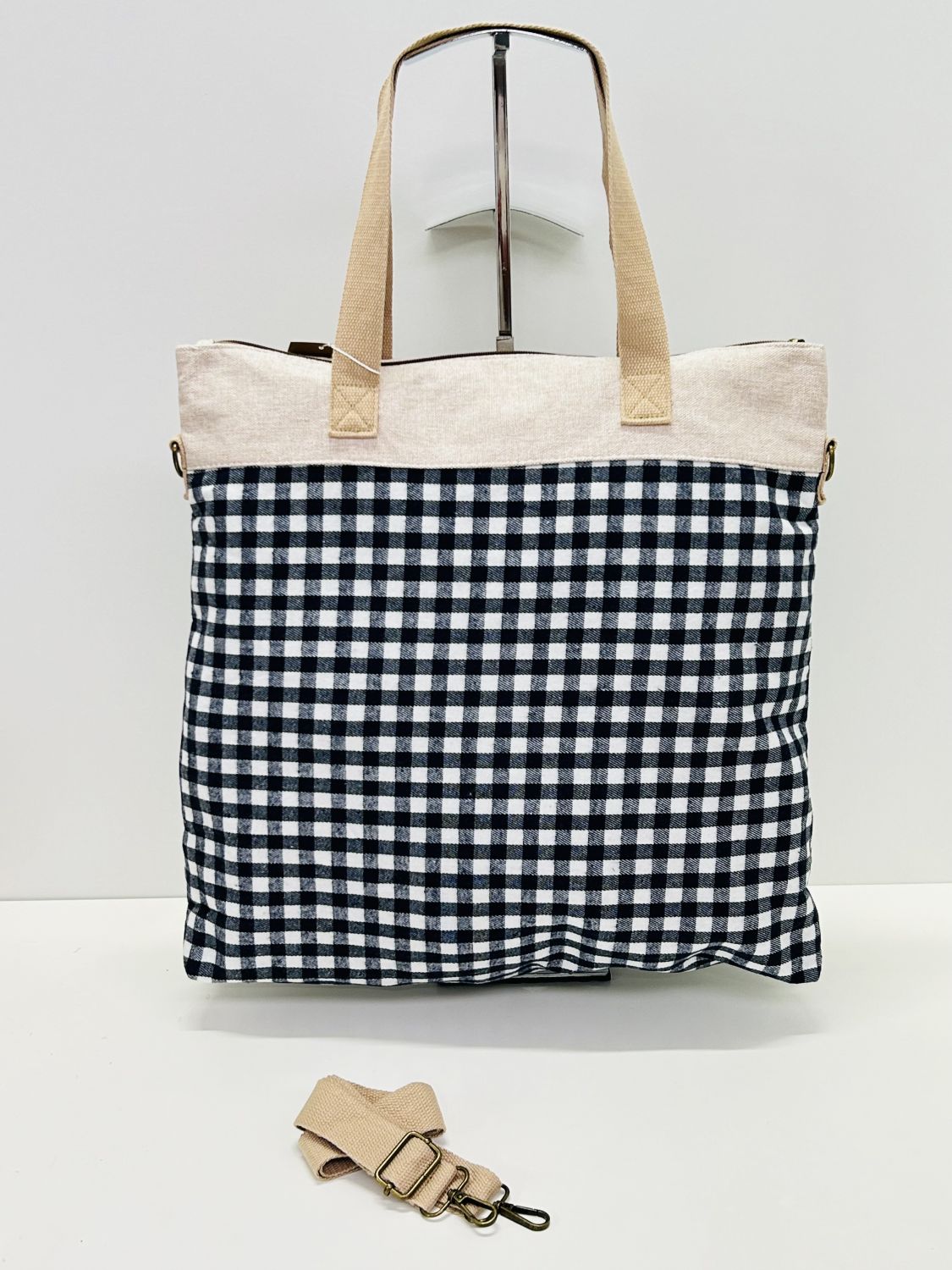 Bolsa de Viaje Grande Gingham Marino