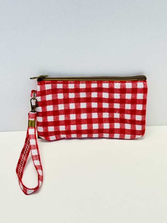Neceser Pequeño Gingham Rojo