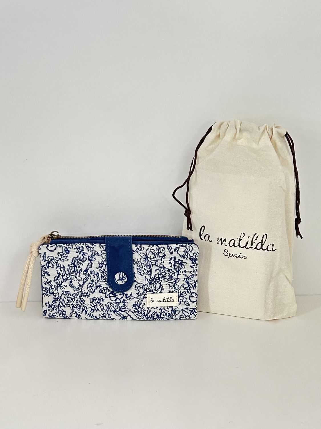 Cartera Grande Pattern Azul