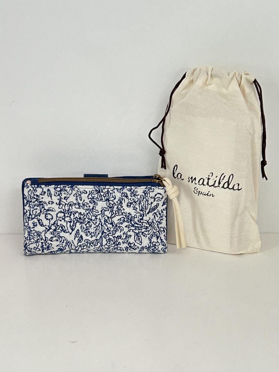 Cartera Grande Pattern Azul