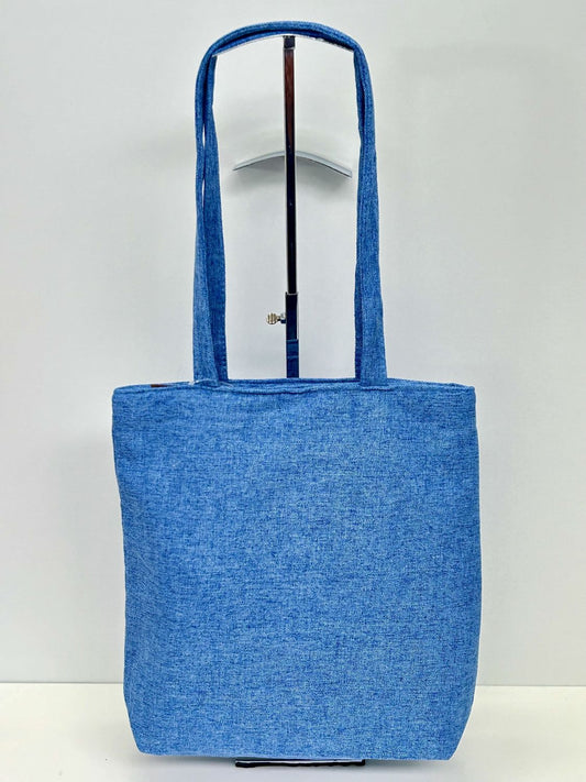 Bolsa Tote Bag Unicolor Azul