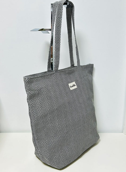 Bolsa Tote Bag Grande Trigo Negro