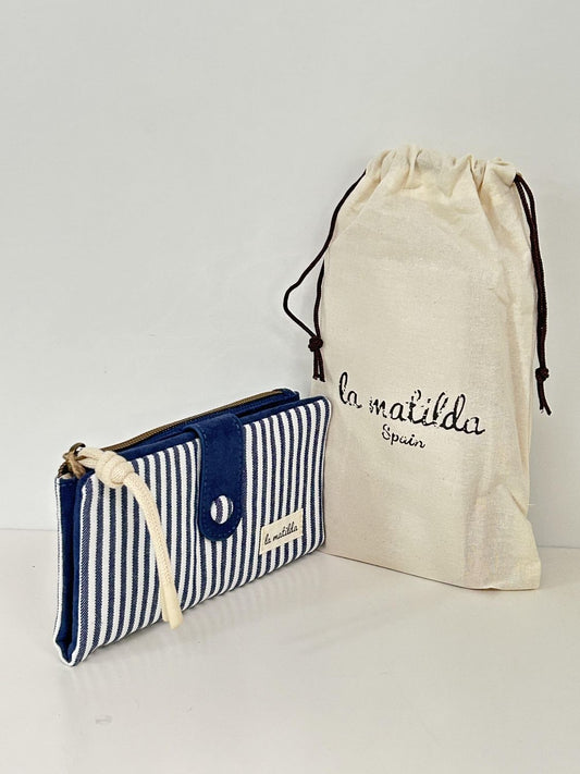 Cartera Grande Marinera Azul