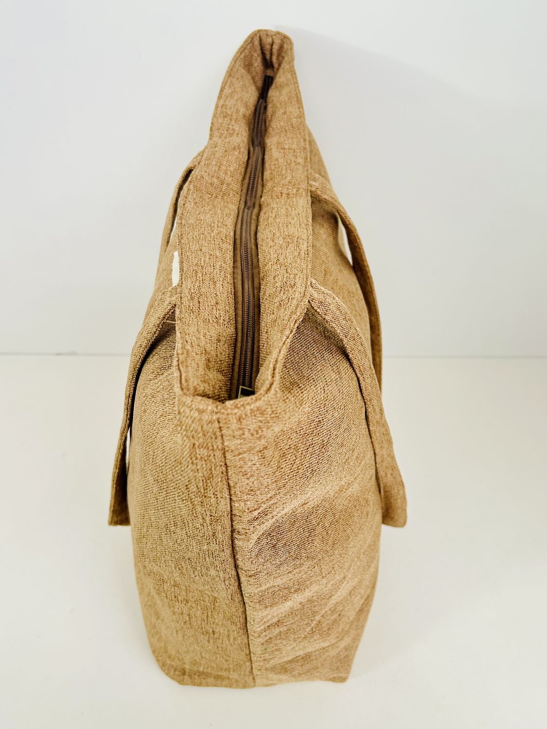 Bolsa Tote Bag Grande Unicolor Marrón