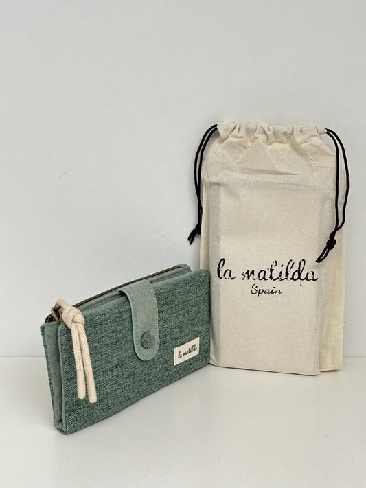 Cartera Grande Unicolor Verde