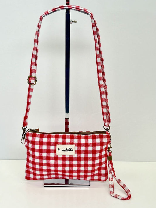 Bandolera Gringham Rojo