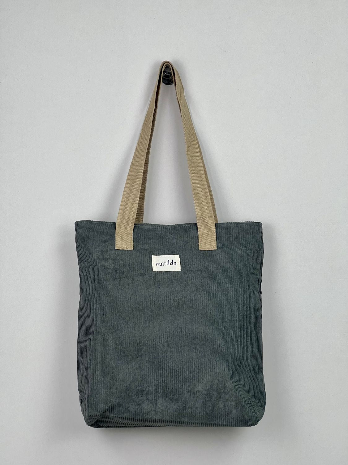 Bolsa Tote Bag en Pana Gris