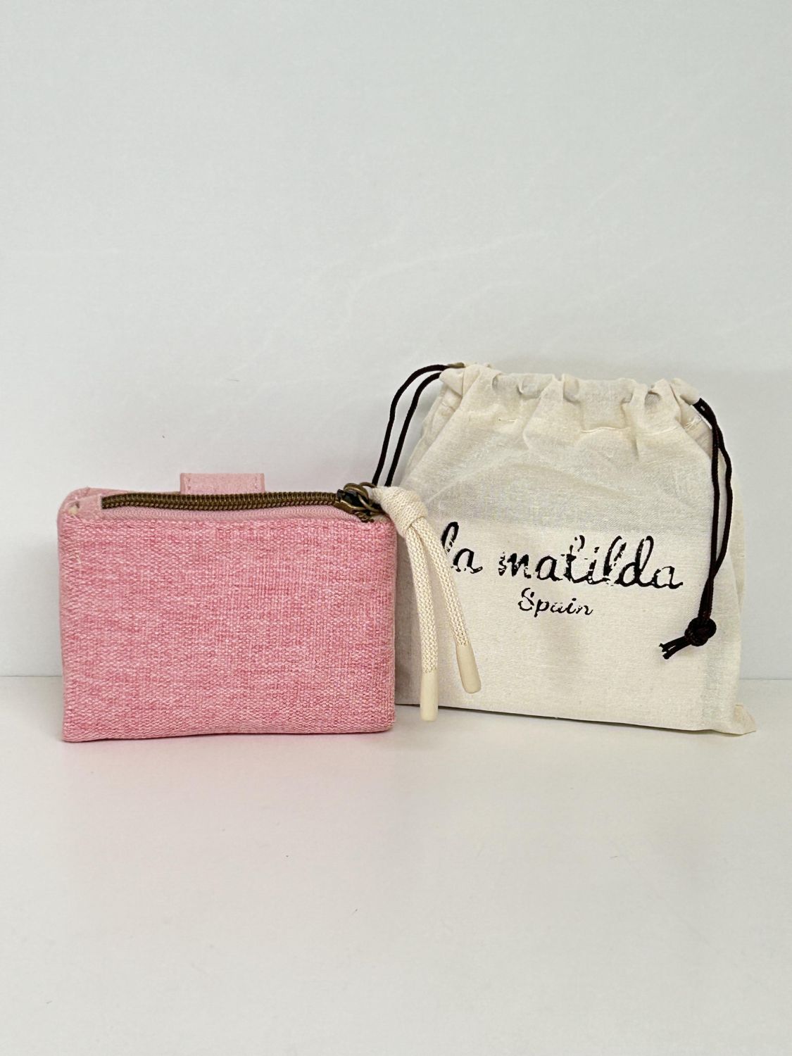 Cartera Pequeña Unicolor Rosa