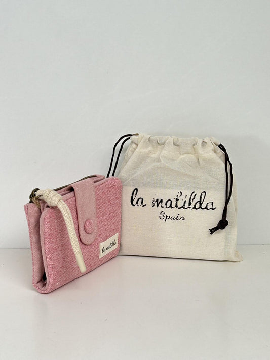 Cartera Pequeña Unicolor Rosa
