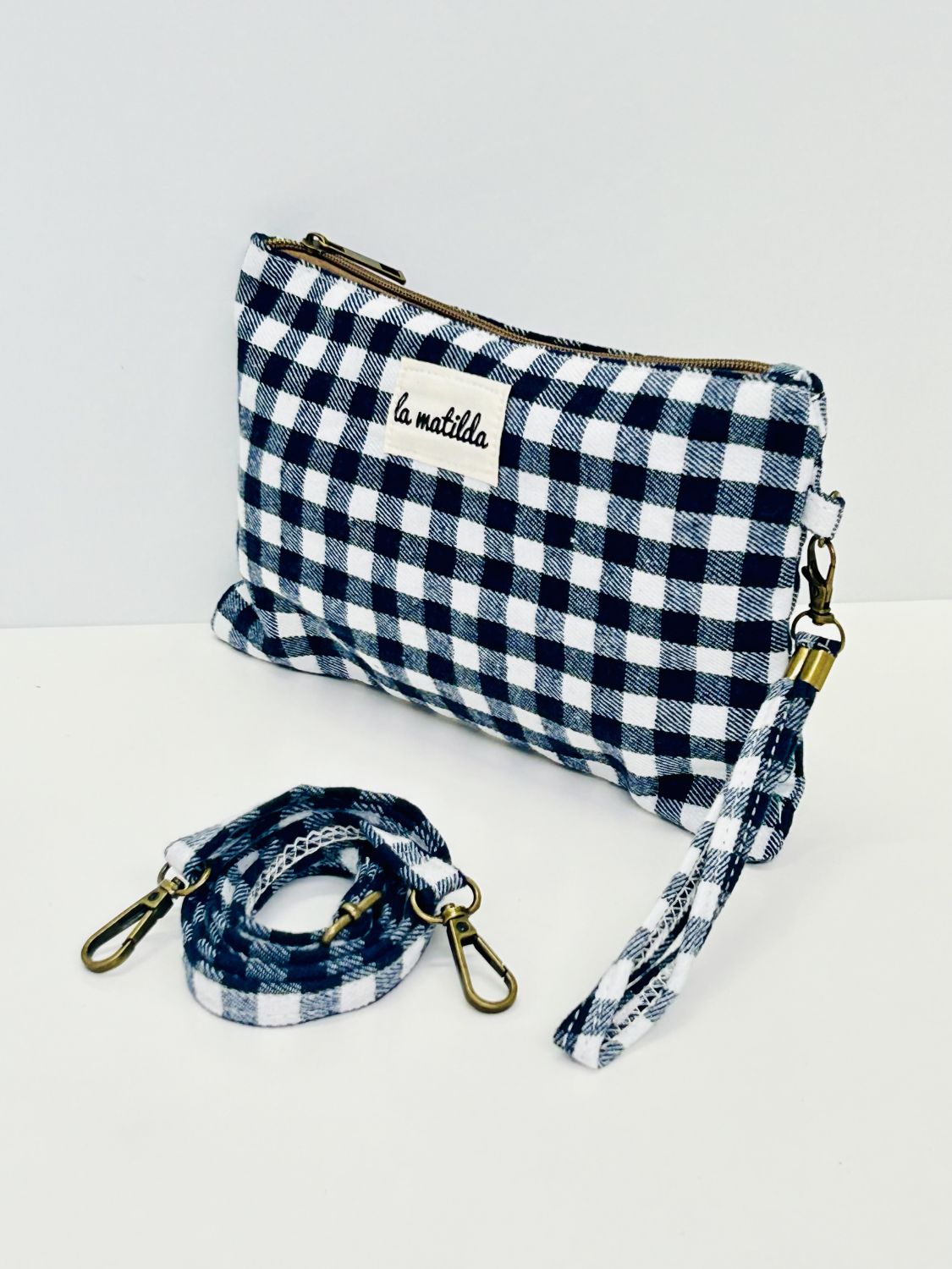 Bandolera Gringham Marino