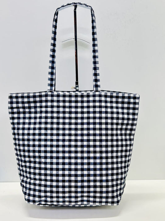 Bolsa Tote Bag Grande Gingham Azul