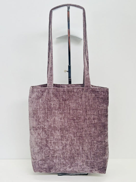 Bolsa Tote Bag Terciopelo Berenjena