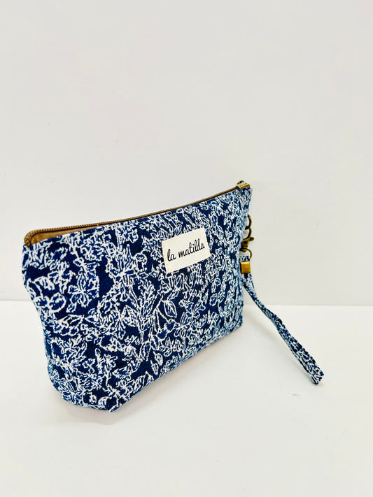 Neceser Grande Pattern Azul/Blanco
