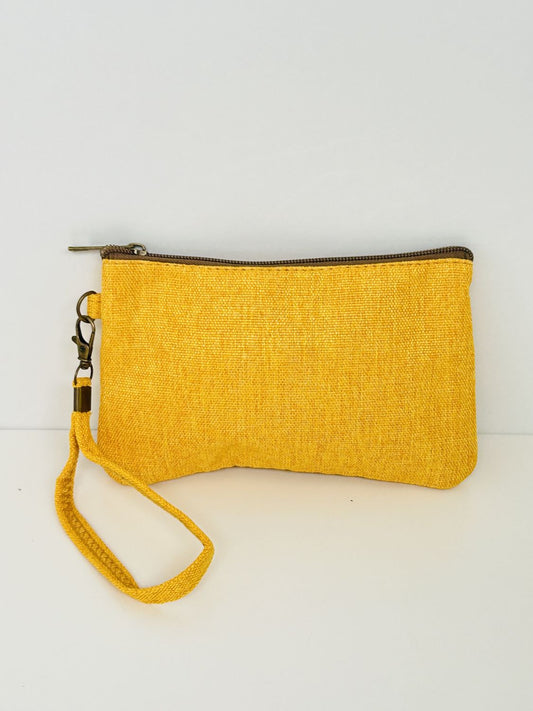 Neceser Pequeño Unicolor Amarillo