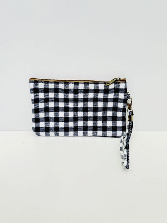 Neceser Pequeño Gingham Negro