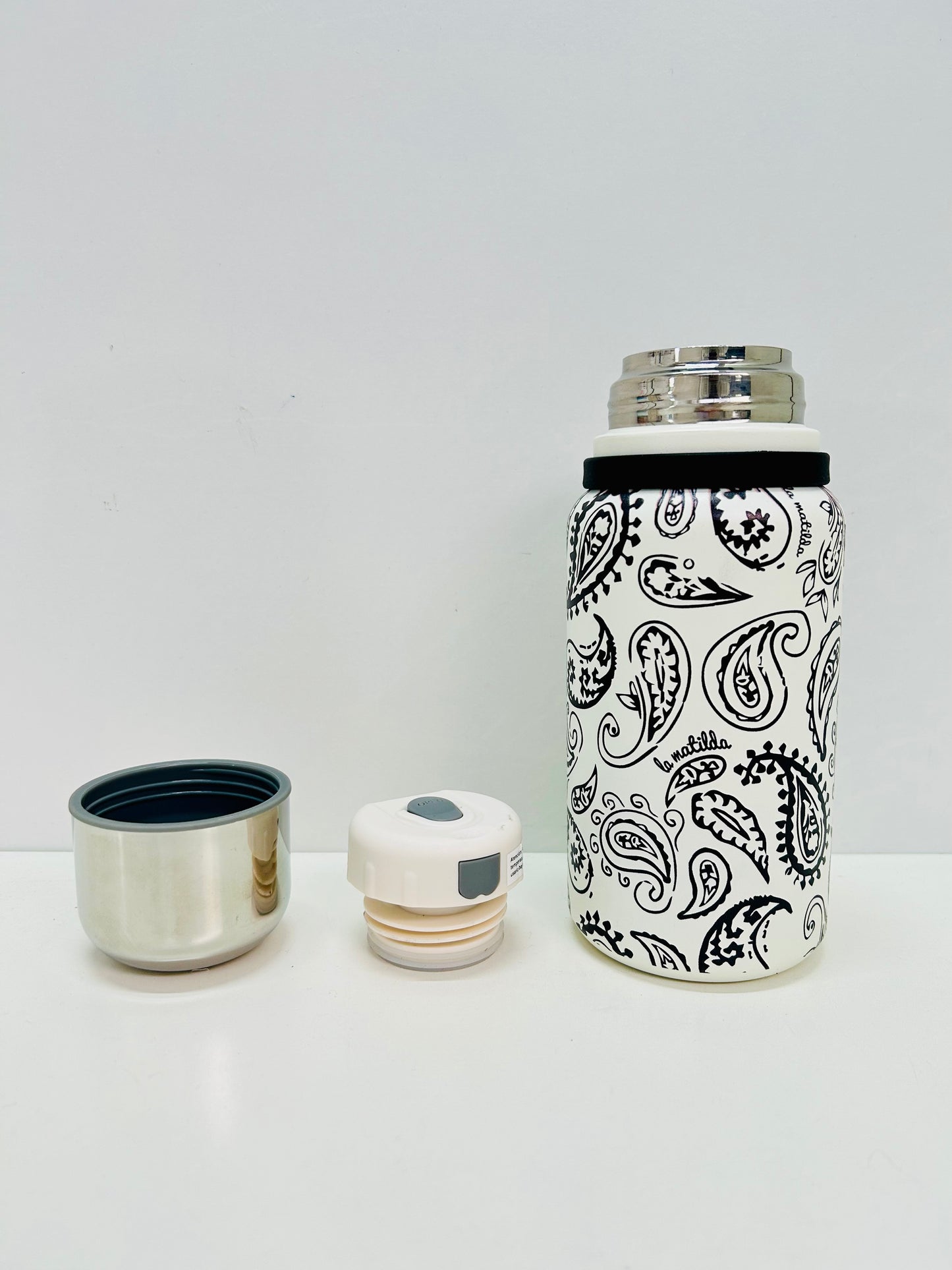 Termo La Matilda Hojas Negro