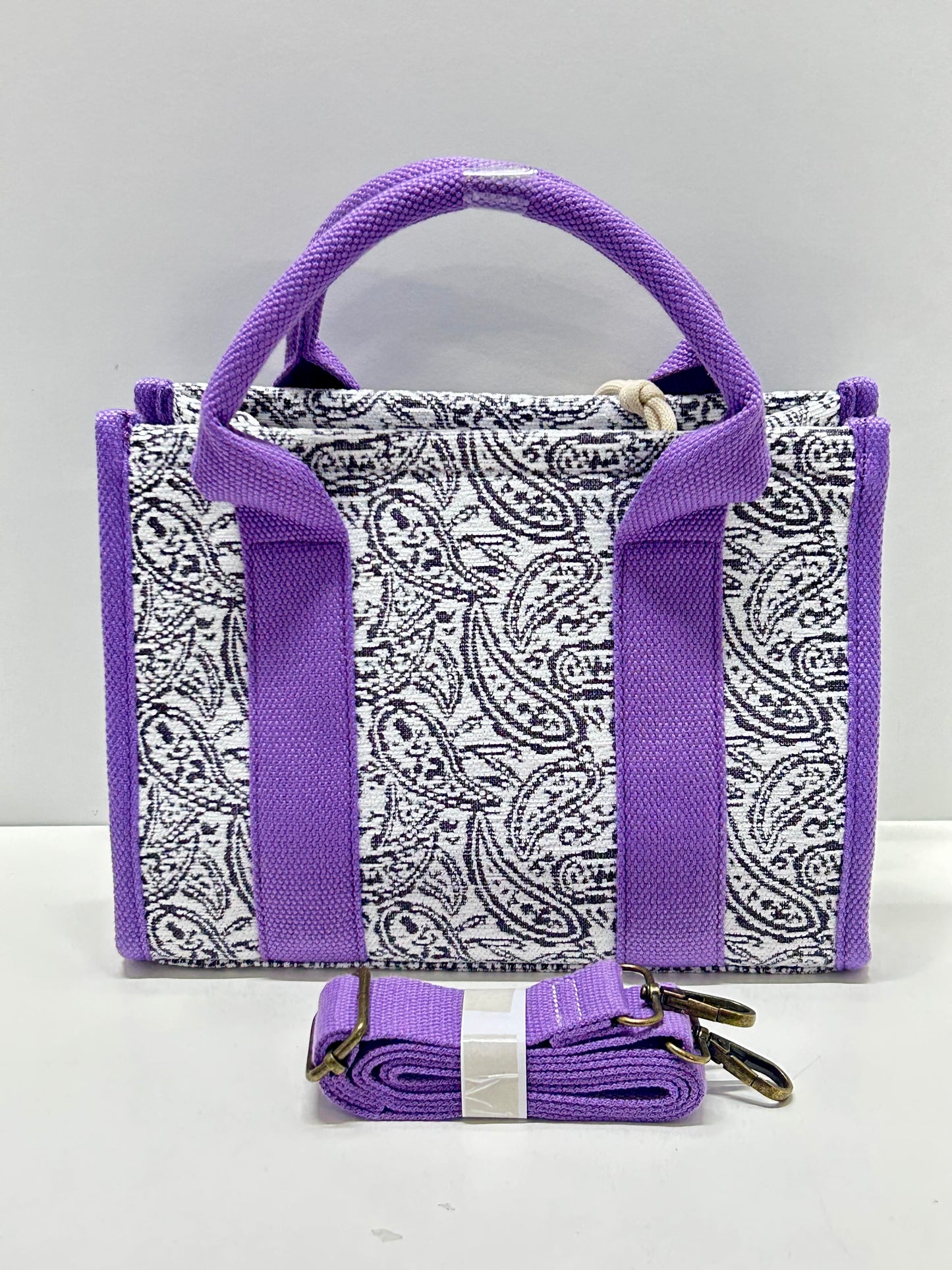 Bolso de mano Hojas Morado