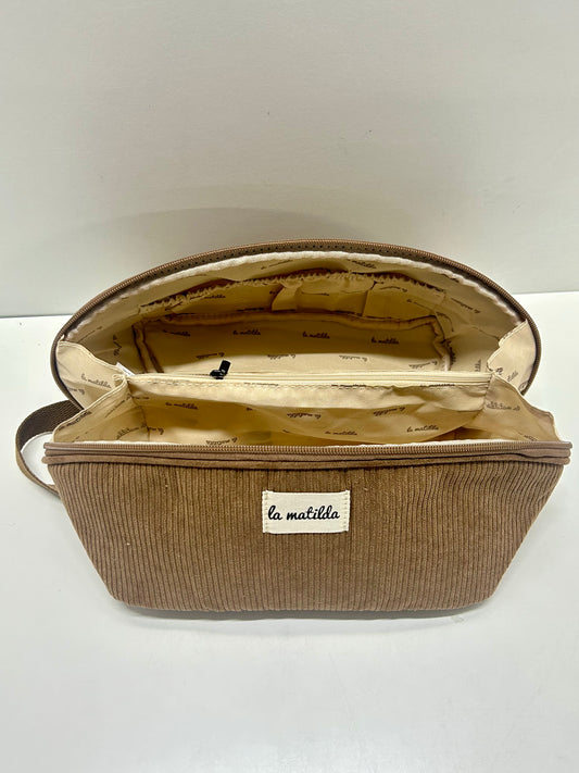 Neceser Cosmetiquero Pana Marrón Tostado