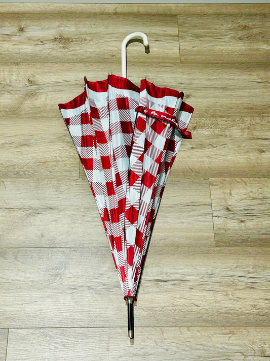 Paraguas largo 16 varillas La Matilda Gingham Rojo