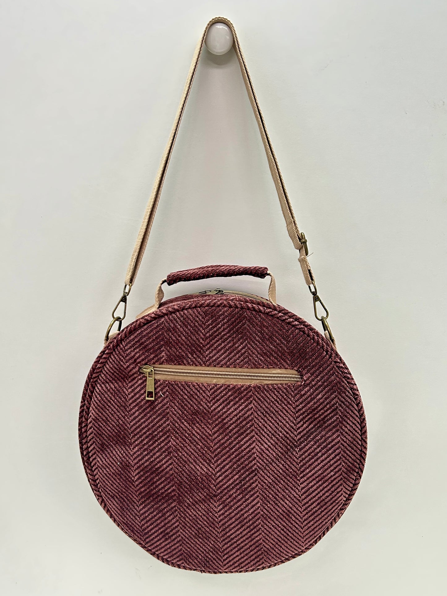 Bolso Bandolera Espiga Marrón Unicolor