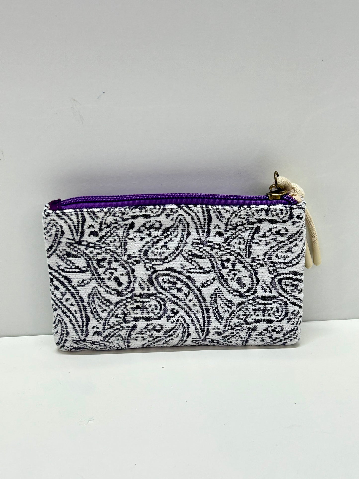 Monedero doble compartimento Hojas Morado