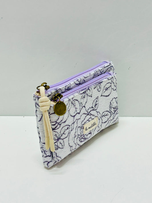 Monedero doble compartimento Rosa Violeta