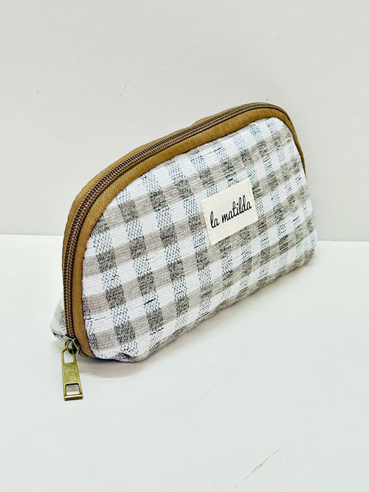 Portatodo sin asa Gingham Gris