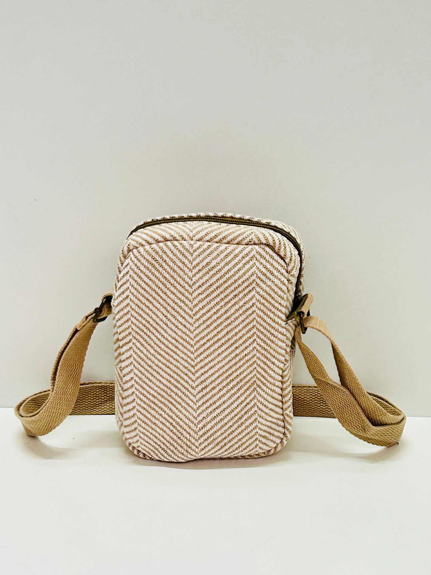 Bolso Cuelga Móvil Espiga Beige