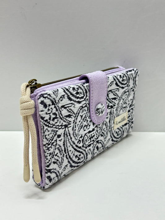 Cartera Grande Hojas Morado