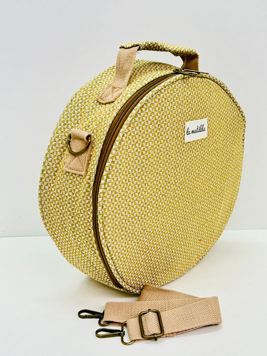 Bolso Bandolera Trama Mostaza