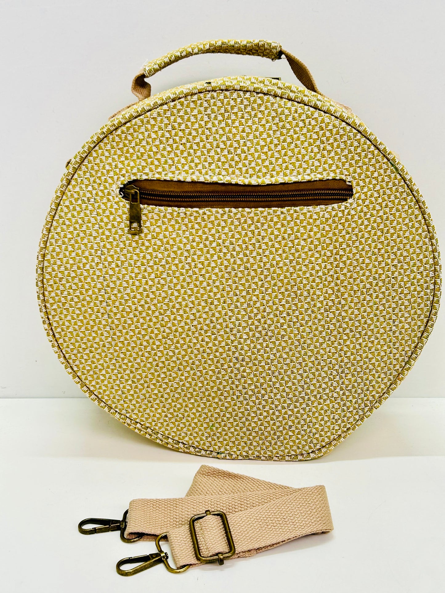 Bolso Bandolera Trama Mostaza