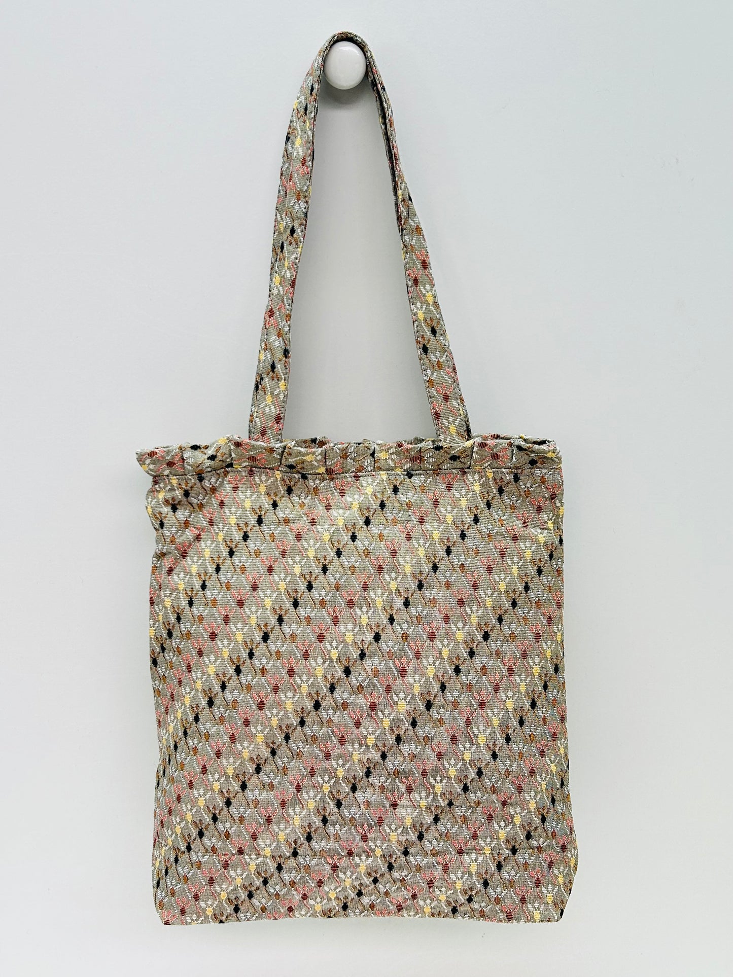 Bolsa Tote Bag Volantes Rombos beige