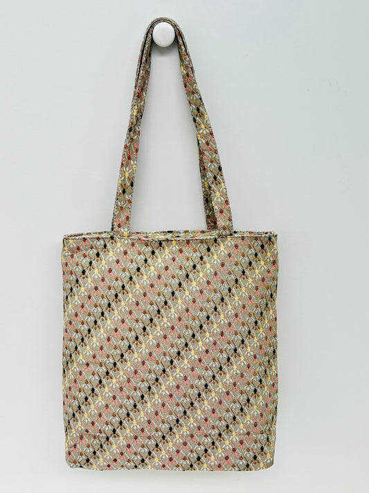 Bolsa Tote Rombos beige