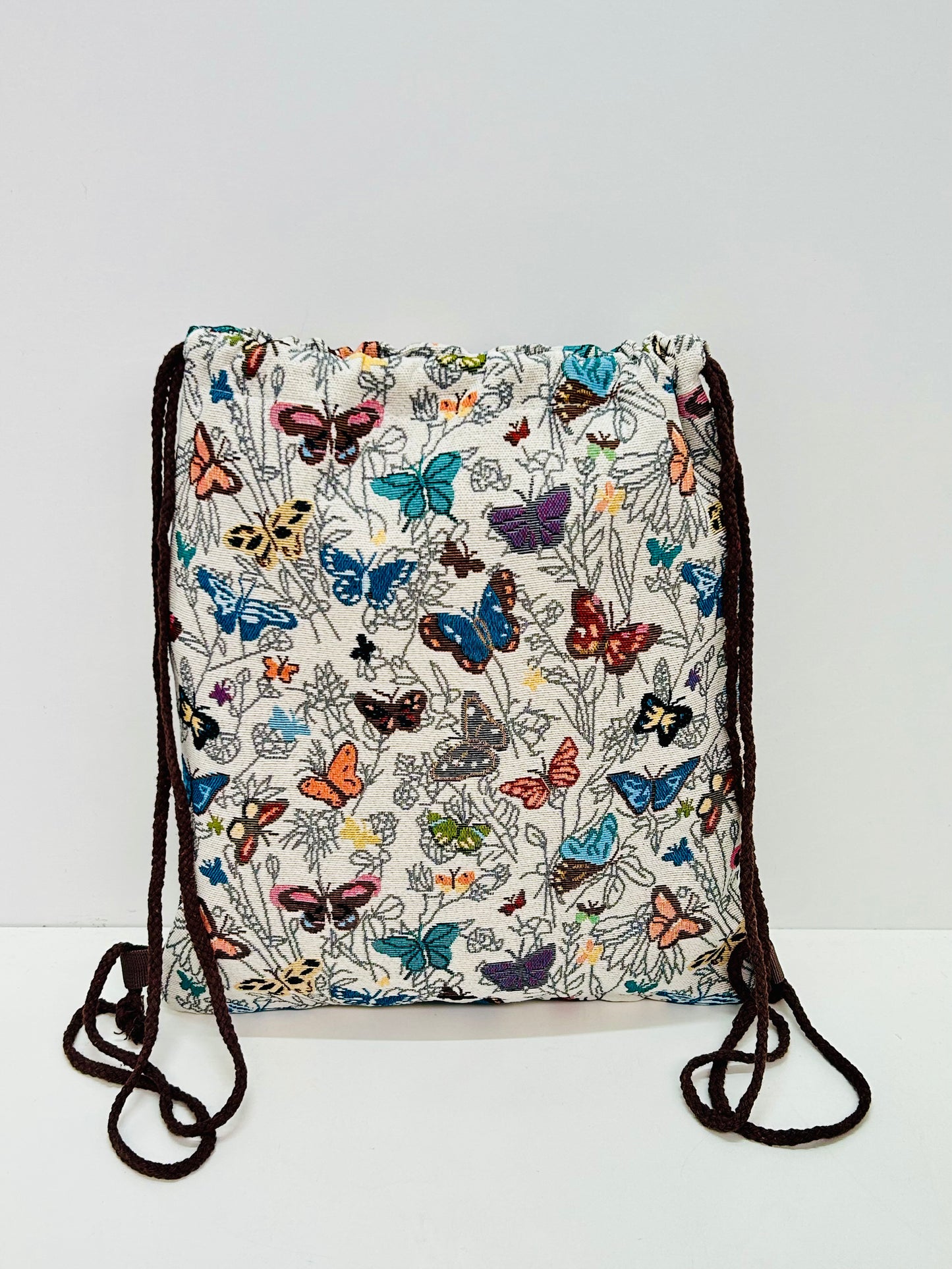 Mochila Cuerdas Mariposas blanco