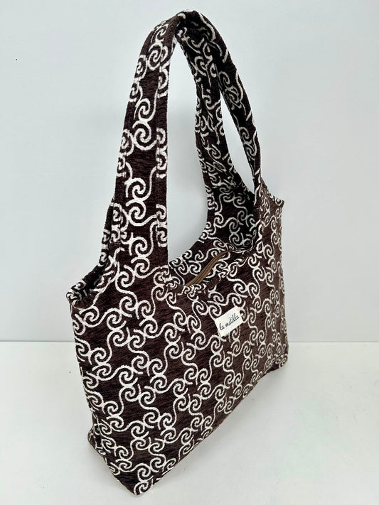 Bolso Irene Marrón Hilo Plata