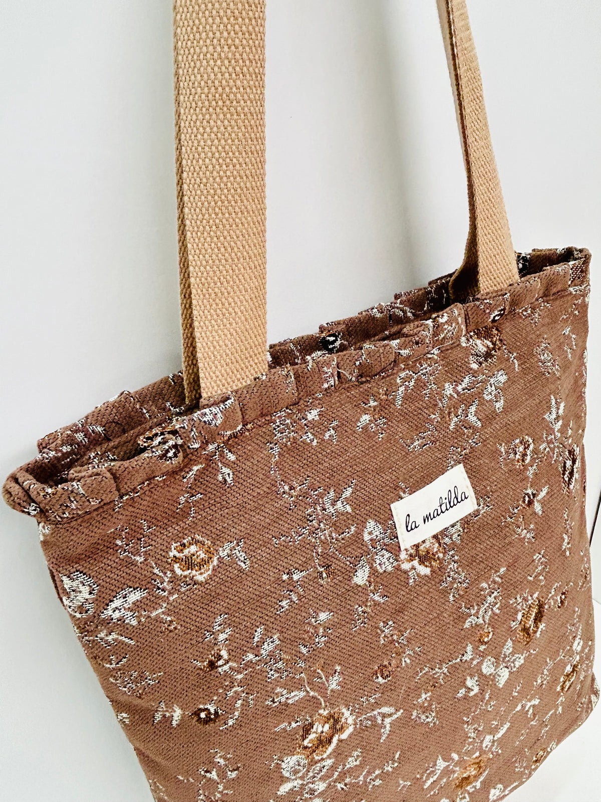 Bolsa Tote Bag Volantes Forest Marrón