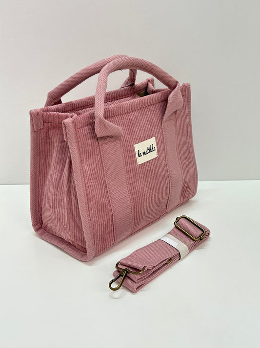 Bolso de mano Pana Rosa