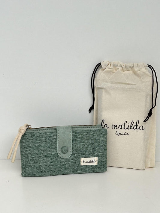 Cartera Grande Unicolor Verde