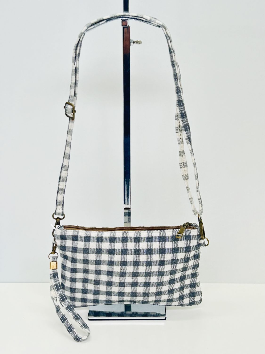 Bandolera Gringham Gris