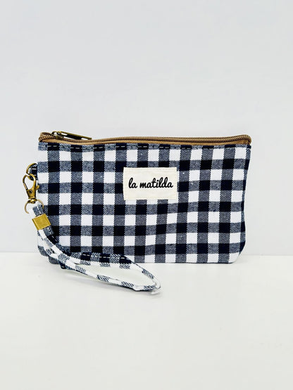 Neceser Pequeño Gingham Negro