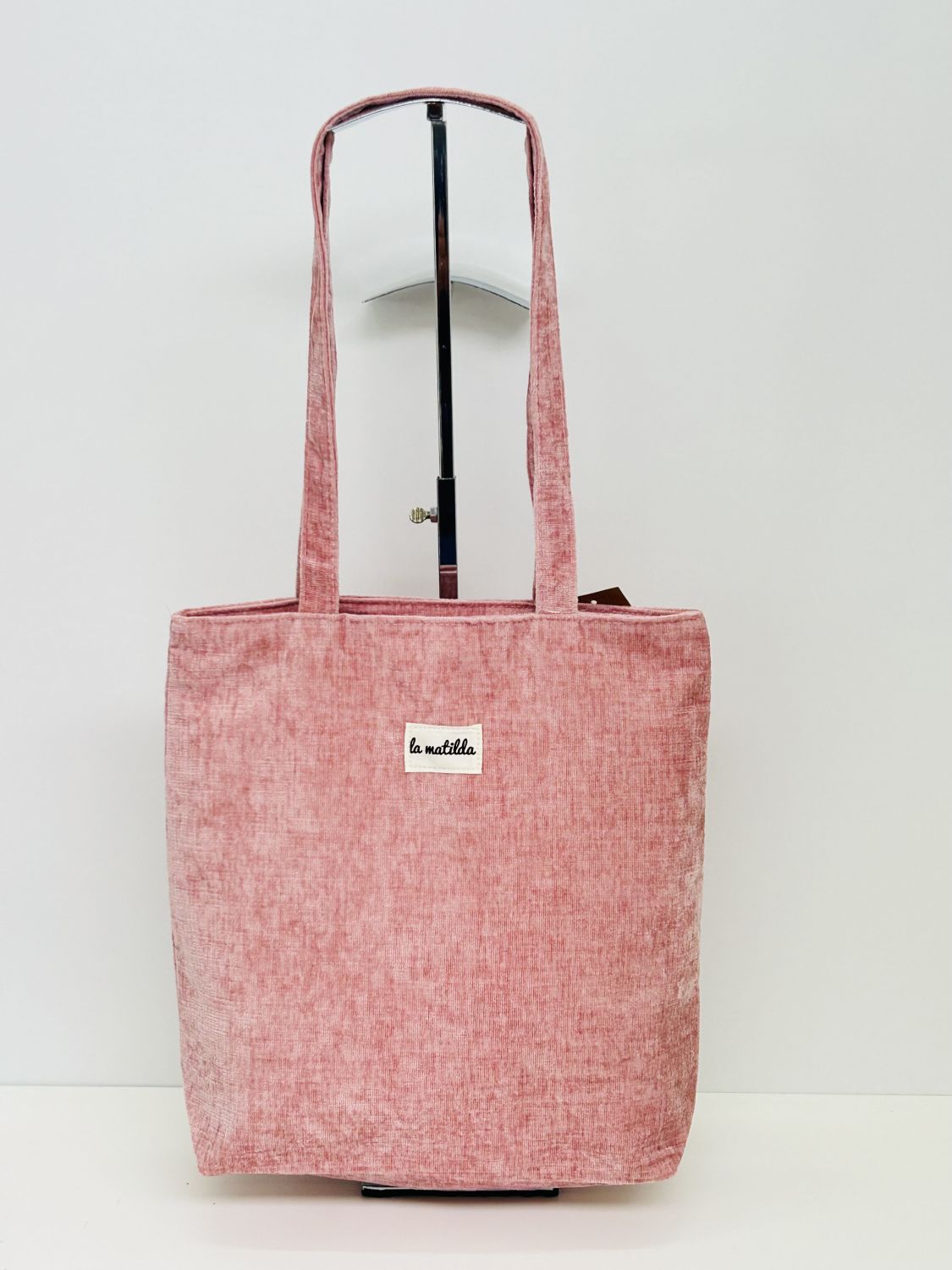 Bolsa Tote Bag Terciopelo Rosa