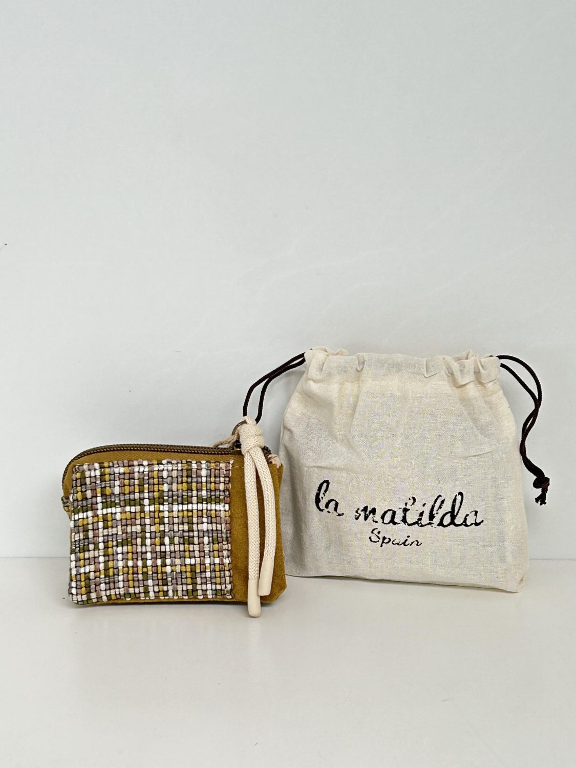 Monedero Tres Compartimentos Tartar Amarillo